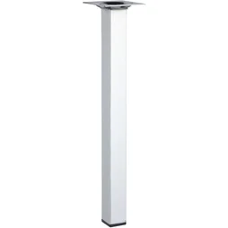 Pied Table Basse Carré Hettich Fixe Acier Chromé Gris