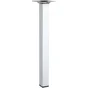 Pied Table Basse Carré Hettich Fixe Acier Chromé Gris