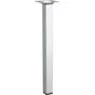 Pied Table Basse Carré Hettich Fixe Acier Chromé Gris