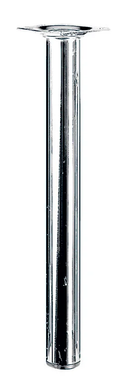 Pied Table Basse Cylindrique Hettich Fixe Acier Chromé Gris