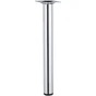 Pied Table Basse Cylindrique Hettich Fixe Acier Chromé Gris