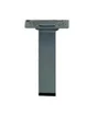 Pied De Meuble Carré Fixe Acier Époxy Gris, 10 Cm