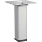 Pied De Meuble Carré Fixe Acier Époxy Gris, 10 Cm