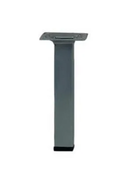 Pied Meuble Carré Hettich Fixe Acier Époxy Gris