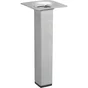 Pied Meuble Carré Hettich Fixe Acier Époxy Gris