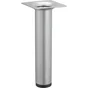 Pied Meuble Cylindrique Hettich Fixe Acier Époxy Gris