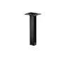 Pied Meuble Carré Hettich Fixe Acier Époxy Noir
