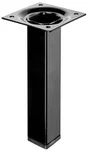 Pied Meuble Carré Hettich Fixe Acier Époxy Noir