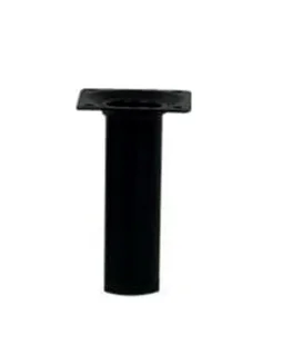 Pied De Meuble Cylindrique Fixe Acier Époxy Noir, 10 Cm