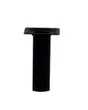 Pied De Meuble Cylindrique Fixe Acier Époxy Noir, 10 Cm