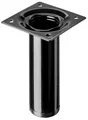 Pied De Meuble Cylindrique Fixe Acier Époxy Noir, 10 Cm