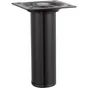 Pied De Meuble Cylindrique Fixe Acier Époxy Noir, 10 Cm