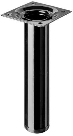 Pied Meuble Cylindrique Hettich Fixe Acier Époxy Noir