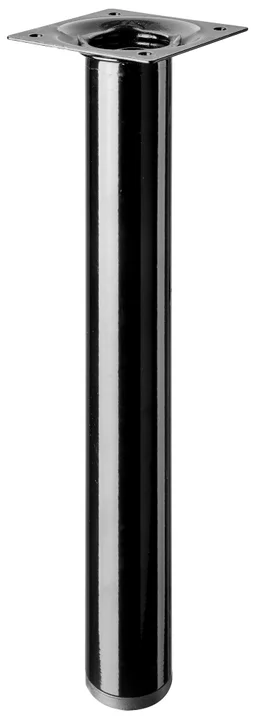 Pied Table Basse Cylindrique Hettich Fixe Acier Époxy Noir
