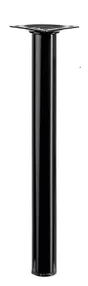 Pied De Table Basse Cylindrique Fixe Acier Époxy Noir, 30 Cm