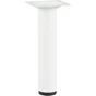 Pied Meuble Cylindrique Hettich Fixe Acier Époxy Blanc