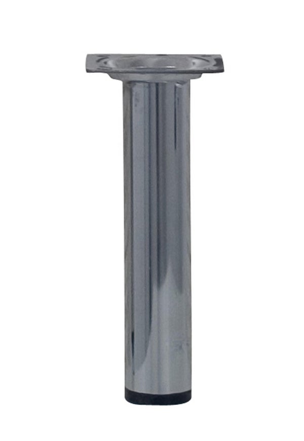 Pied Meuble Cylindrique Hettich Fixe Acier Chromé Gris