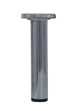 Pied Meuble Cylindrique Hettich Fixe Acier Chromé Gris
