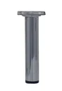 Pied Meuble Cylindrique Hettich Fixe Acier Chromé Gris