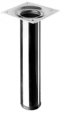 Pied Meuble Cylindrique Hettich Fixe Acier Chromé Gris