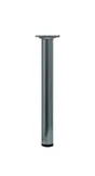 Pied Table Basse Cylindrique Hettich Fixe Acier Chromé Gris