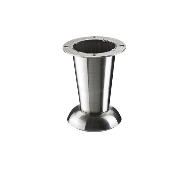 Pied Meuble Cylindrique Hettich Fixe Acier Brossé Gris