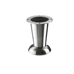 Pied Meuble Cylindrique Hettich Fixe Acier Brossé Gris