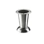 Pied Meuble Cylindrique Hettich Fixe Acier Brossé Gris