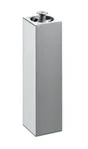 Pied Meuble Carré Hettich Réglable Acier Mat Gris