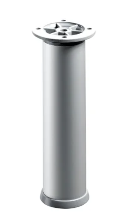 Pied Meuble Cylindrique Hettich Réglable Acier Mat Gris