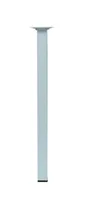 Pied De Table Basse Carré Fixe Acier Époxy Blanc, 40 Cm