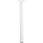 Pied De Table Basse Carré Fixe Acier Époxy Blanc, 40 Cm