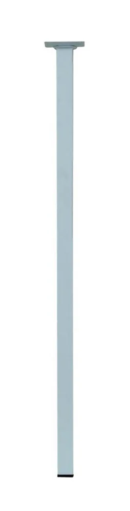 Pied De Table Carré Fixe Acier Époxy Blanc, 80 Cm