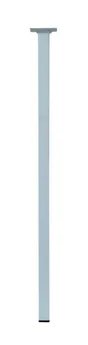 Pied De Table Carré Fixe Acier Époxy Blanc, 80 Cm
