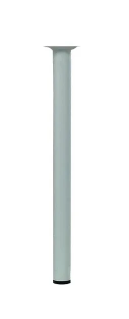 Pied De Table Basse Cylindrique Fixe Acier Époxy Blanc, 40 Cm