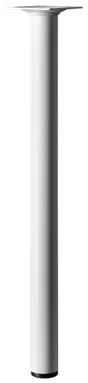 Pied De Table Basse Cylindrique Fixe Acier Époxy Blanc, 40 Cm