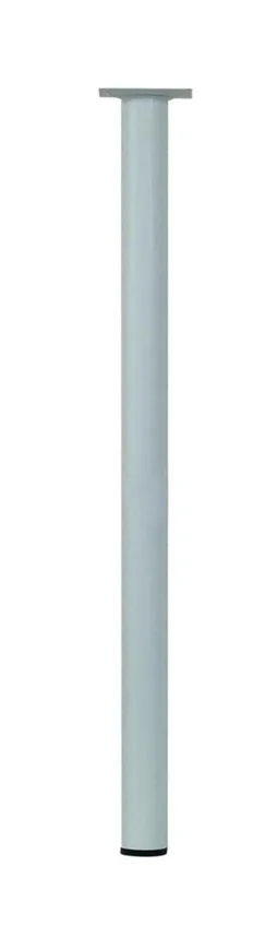 Pied De Table Basse Cylindrique Fixe Acier Époxy Blanc, 70 Cm