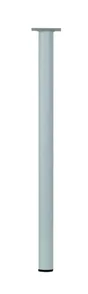 Pied De Table Basse Cylindrique Fixe Acier Époxy Blanc, 70 Cm