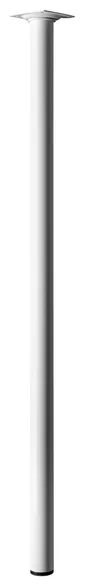 Pied De Table Basse Cylindrique Fixe Acier Époxy Blanc, 70 Cm