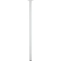 Pied De Table Cylindrique Fixe Acier Époxy Blanc, 80 Cm