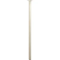 Pied De Table Carré Fixe Acier Brossé Gris, 80 Cm