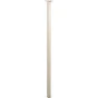 Pied De Table Carré Fixe Acier Brossé Gris, 80 Cm
