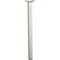 Pied De Table Basse Carré Fixe Acier Brossé Gris, 40 Cm