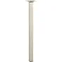 Pied De Table Basse Carré Fixe Acier Brossé Gris, 40 Cm