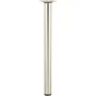Pied De Table Basse Cylindrique Fixe Acier Brossé Gris, 40 Cm