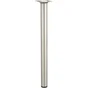 Pied De Table Basse Cylindrique Fixe Acier Brossé Gris, 40 Cm
