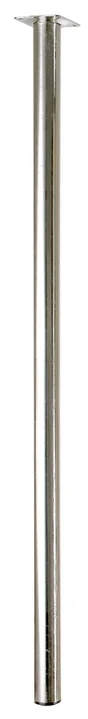 Pied De Table Cylindrique Fixe Acier Brossé Gris, 80 Cm