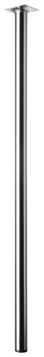 Pied De Table Cylindrique Fixe Acier Brossé Gris, 80 Cm
