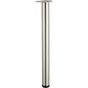 Pied De Table Cylindrique Réglable Acier Brossé Gris, De 70 À 73 Cm