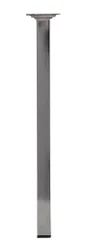 Pied Table Basse Carré Hettich Fixe Acier Chromé Gris